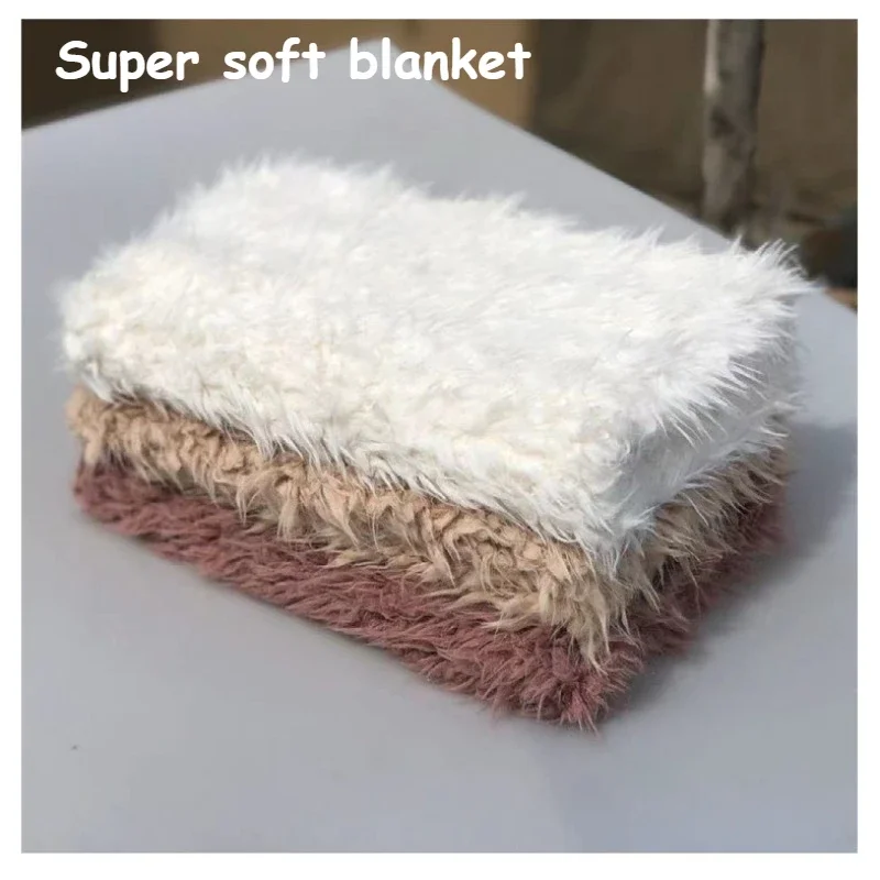 Newborn Photography Blanket Soft Comfort Rectangular Blanket Solid Color Posing Bed Background mat Baby Photoshoot Accessories