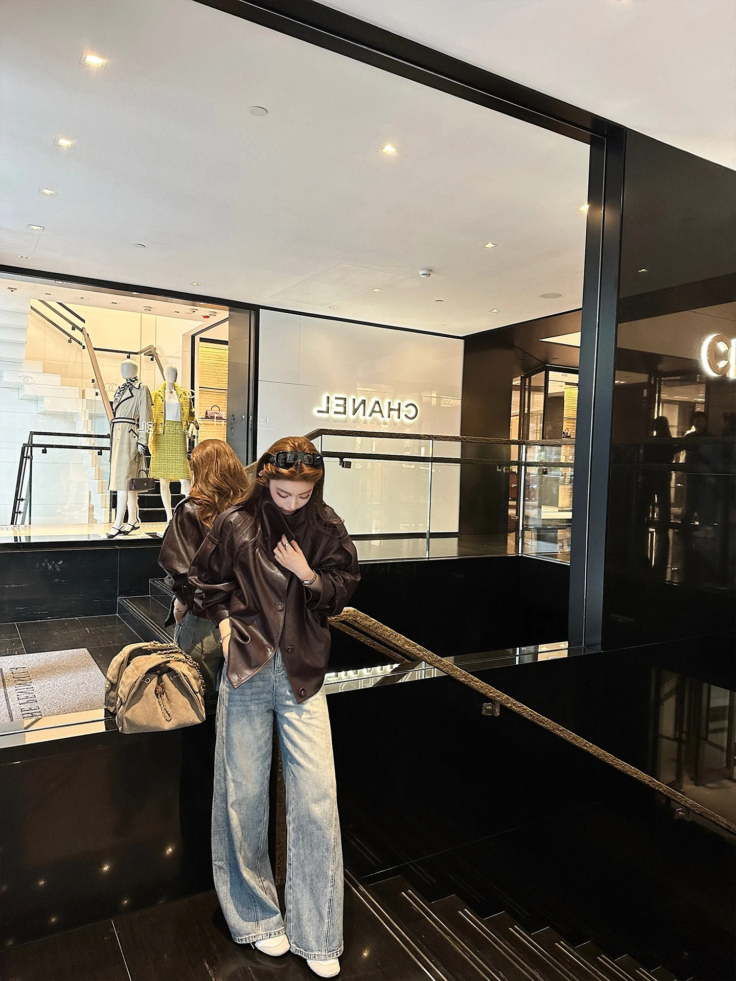 

Lilylikes San Francisco Street Sle Slimming Jeans 00% Cotton Waed Vintage Wide Leg Denim Casual High Waist Patchwork