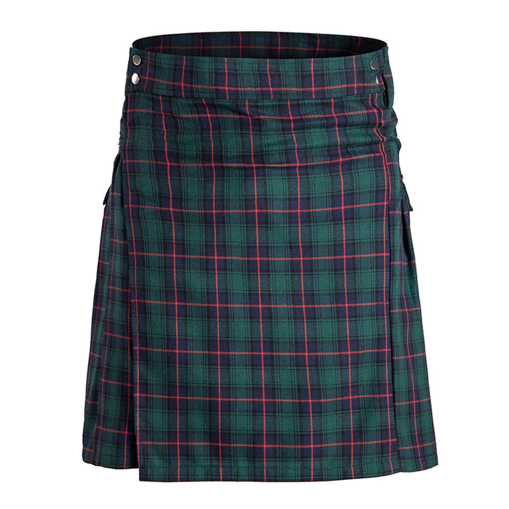 Tartan Plaid Kilts for Men  Traditional Scottish Skirt  Pleated Skirt  Elastic Waist  Suitable for Spring  Autumn  Winter