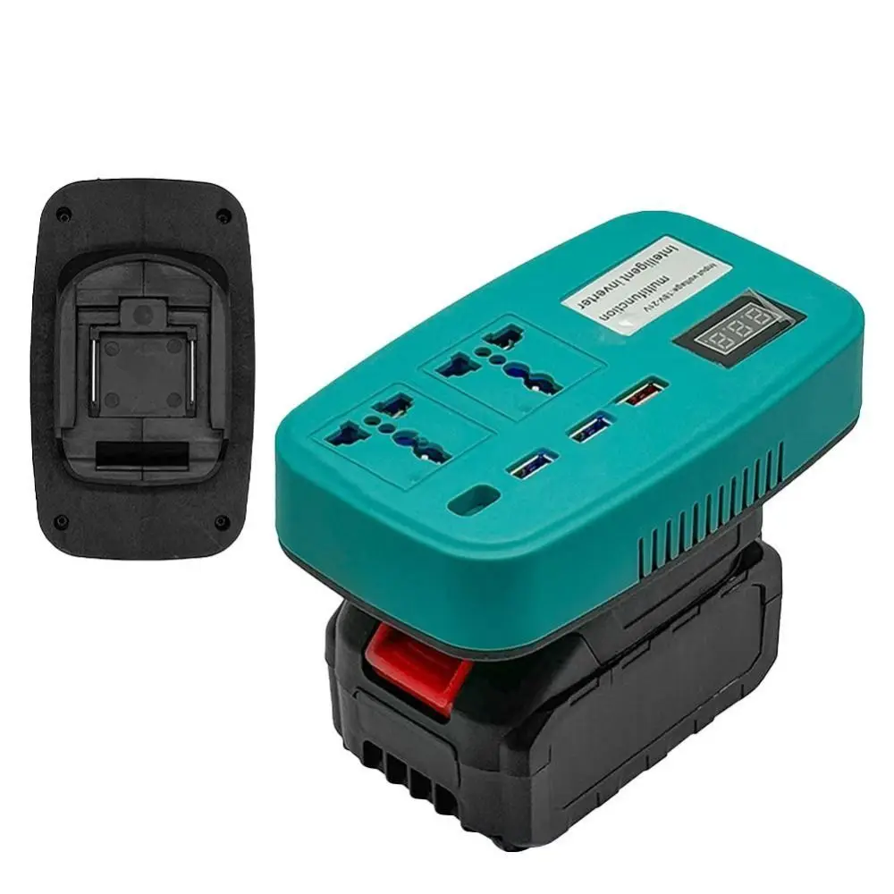Compact Lithium Battery Inverter DC 21V To 220V with 4 USB Ports Power Converter Transformer High Power Multifunction