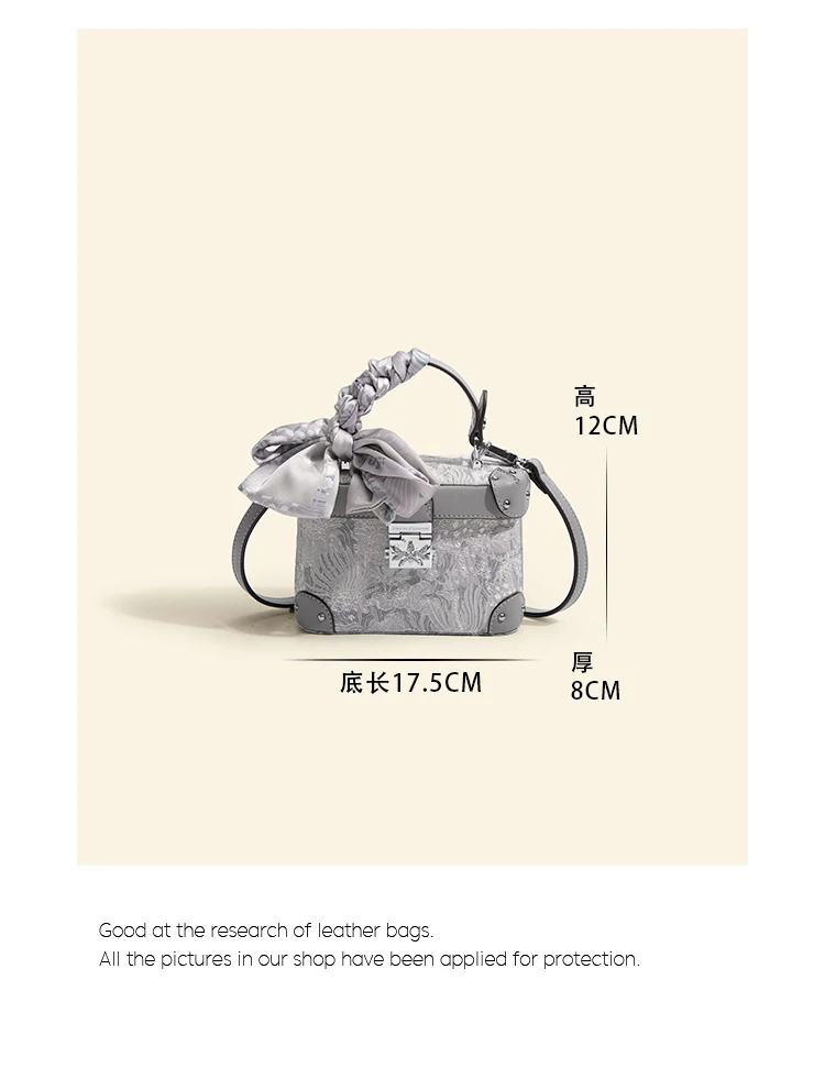 Imagem -06 - Famosas Senhoras Small Square Dinner Bolsa Bordar Caixa de Bolsa de Primeira Mão Fonte de Marca Própria com Lenço de Seda