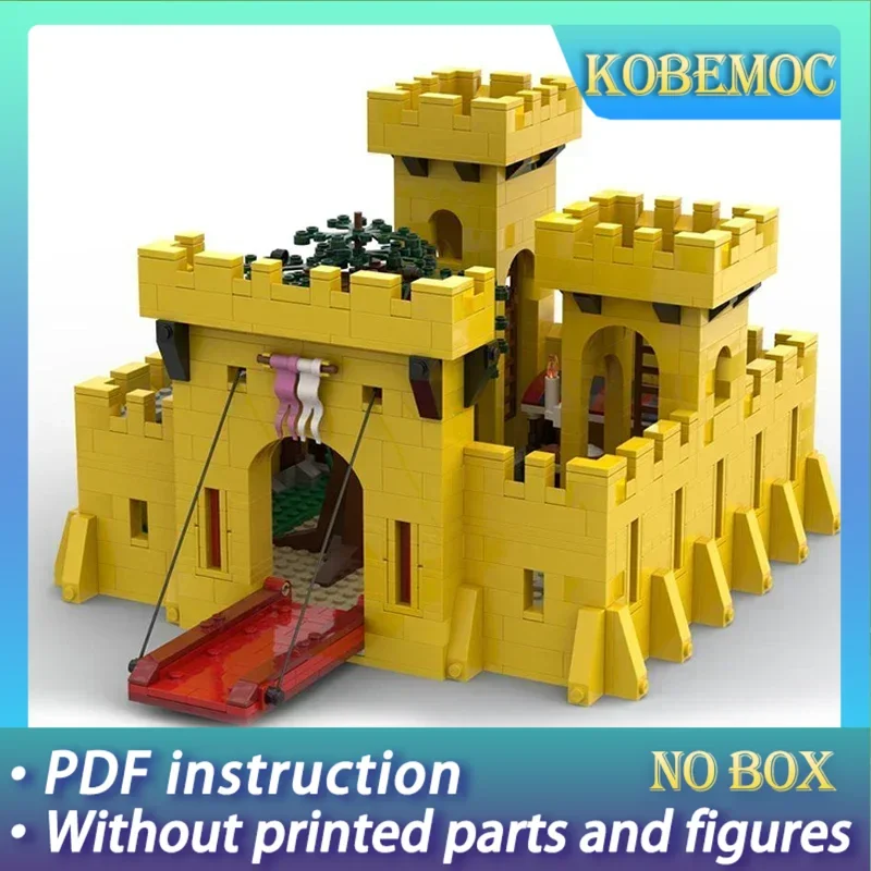 

Средневековая модель крепости Moc, строительные кирпичи, перемещение желтого замка, технология модульных блоков, подарок, рождественские игрушки, наборы «сделай сам», сборка