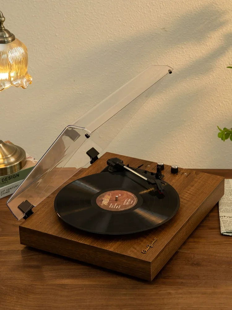 Fonógrafo de vinilo retro con sonido, Altavoz Bluetooth, adornos para sala de estar