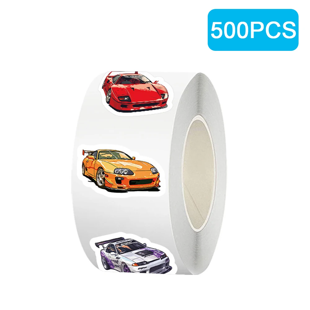 

500pcs/roll JDM Retrofit Racing Car Sealing Stickers Cool Cartoon Sticker DIY Laptop Phone Scrapbooking Reward Decals Decoration