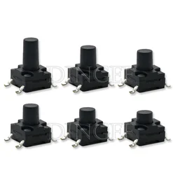 20PCS/lot 6x6mm Panel Waterproof Tact Switch 6x6x4.3 5 6 7 8MM Dustproof Switch 4Pin SMD Micro Buttons 6*6*4.3MM 5MM 6MM 7MM 8MM