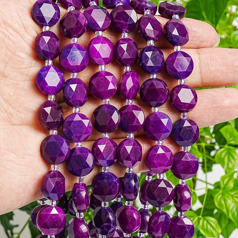 Natural Purple Sugilite Stone Beads for Jewelry Making DIY Bracelet Necklace Accessories Energy Healing Power Stone Beads