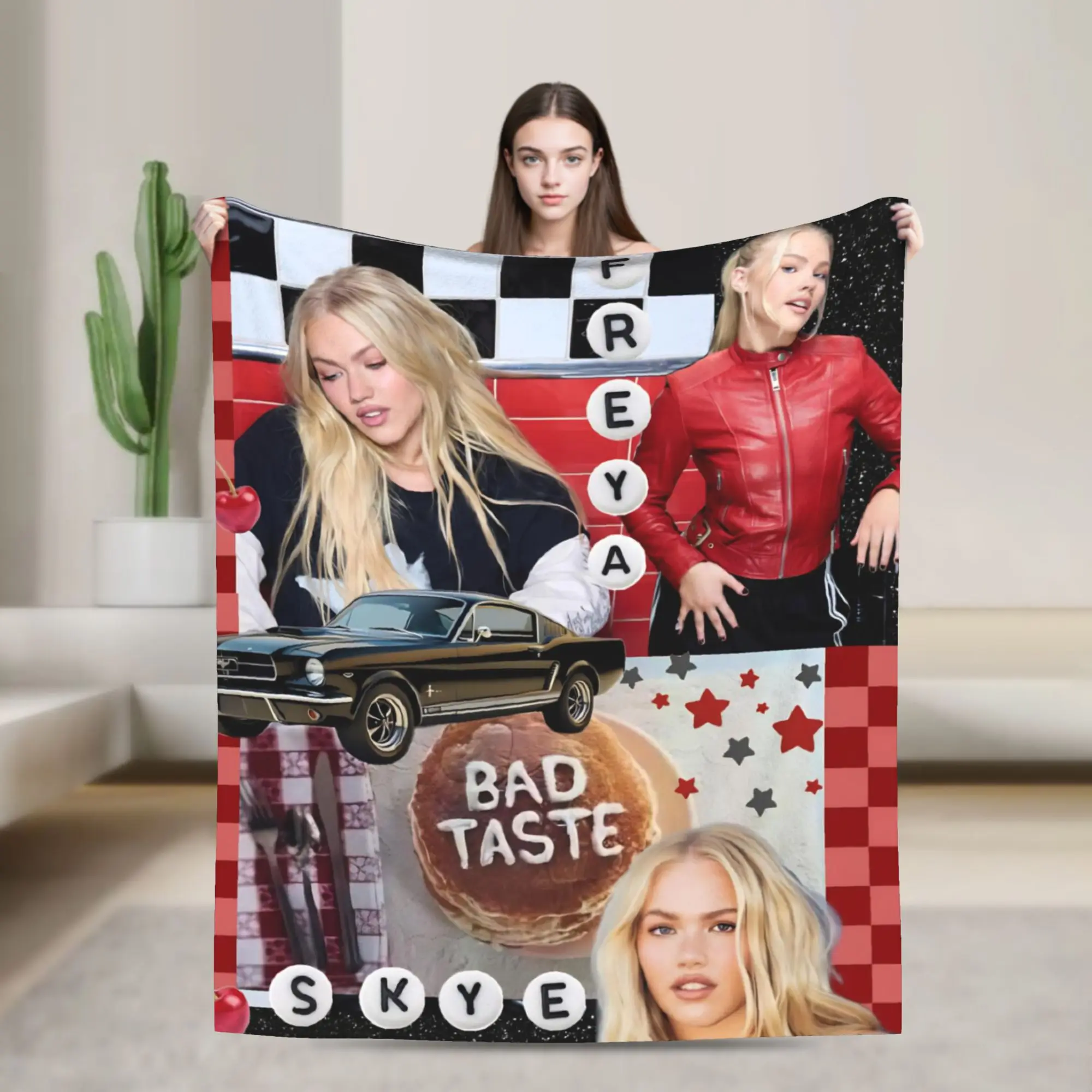 Bad Taste Freyas Singer Skyes  Blanket Cover  Flannel Throw Blankets Bed Sofa Portable Ultra-Soft Warm Bedspreads