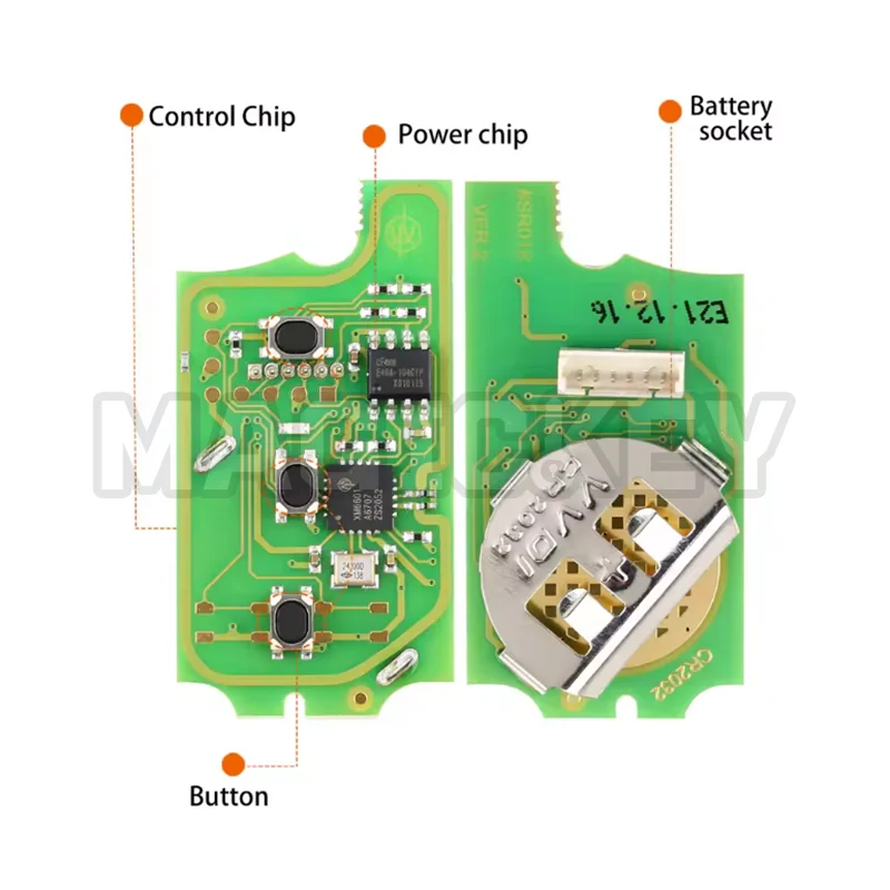 1/2/5 Uds Xhorse XKMA00EN mando a distancia Universal Fob 3 botones para tipo Mazda para herramienta de llave VVDI