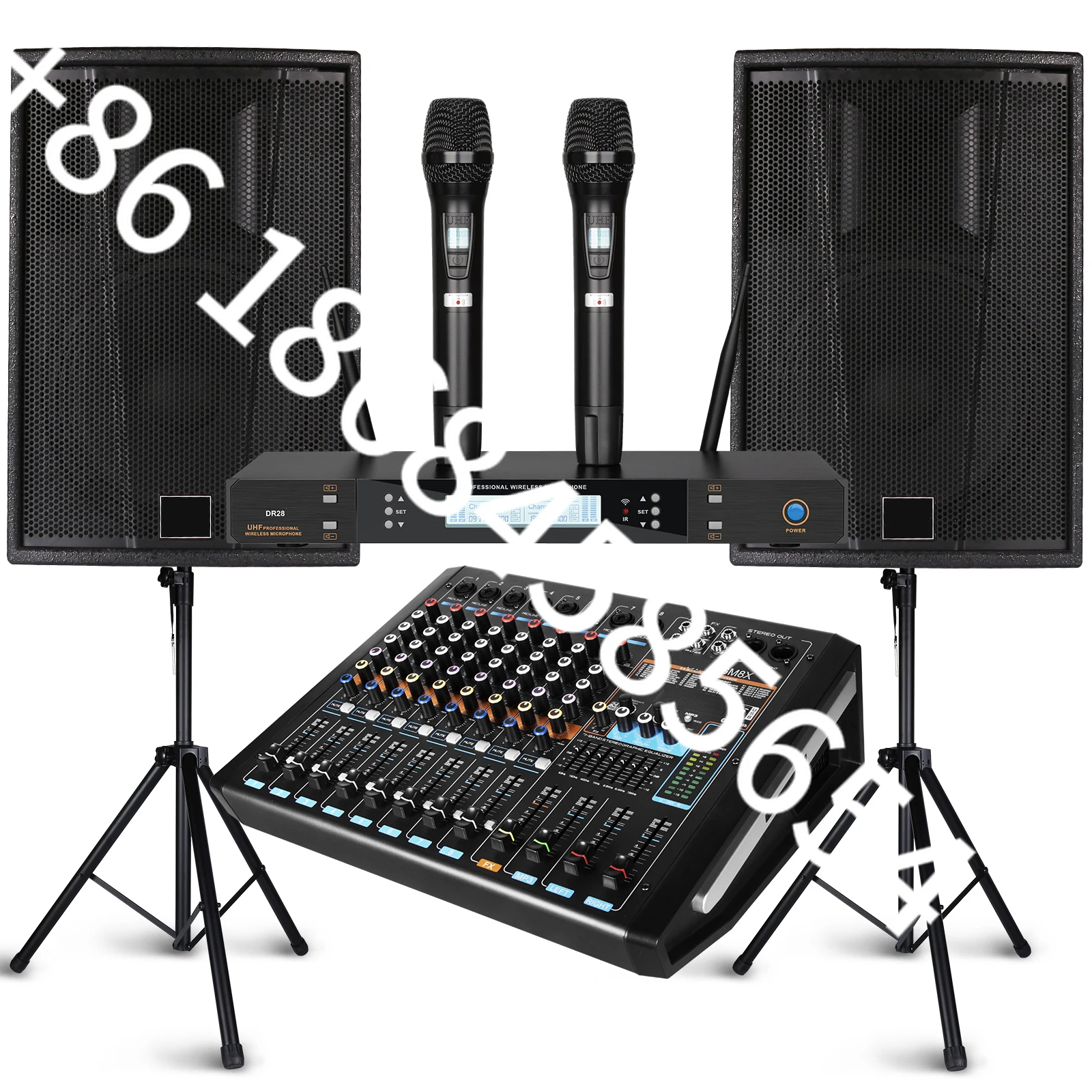 F12-Y Factory Price 12 Inch Wooden Speakers Wireless Mic Sound Equipment With Audio Mixer Portable Speakers for Stage