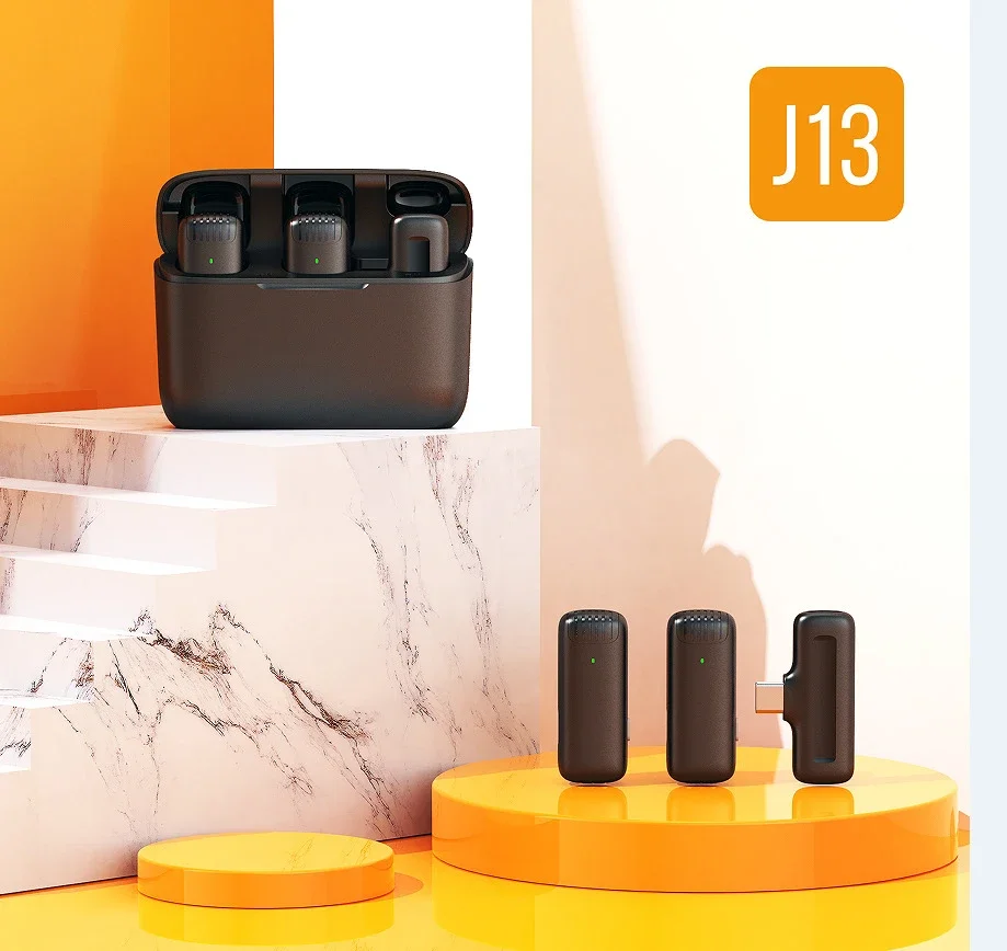 Ten items TLF Xtuga  J13 Plug & Play Wireless Lavalier Microphone for Android Noise Reduction 2.4g Wireless Microphone with Char