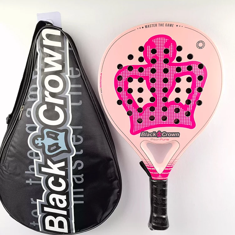 Reliable full Carbon fiber material padel racket for sports club training programs, reinforced frame stable consistent control f