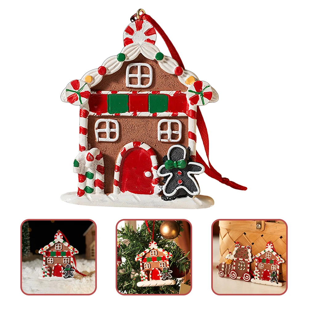 

Gingerbread House Pendant Christmas Home Decor Decoration Hanging Xmas Ornaments Vintage Resin