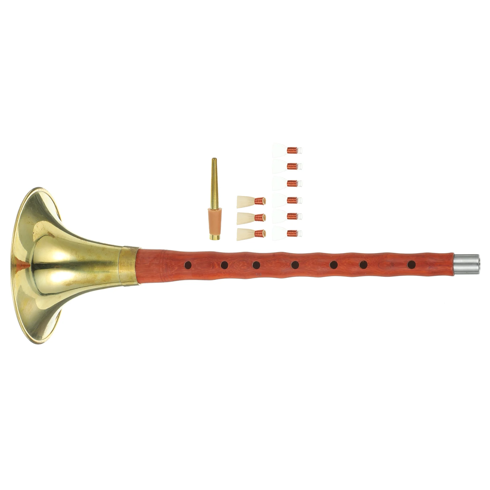 

D Adjustment Suona Horn Premium Professional Musical Instruments Wind for Beginners Metal Rosewood