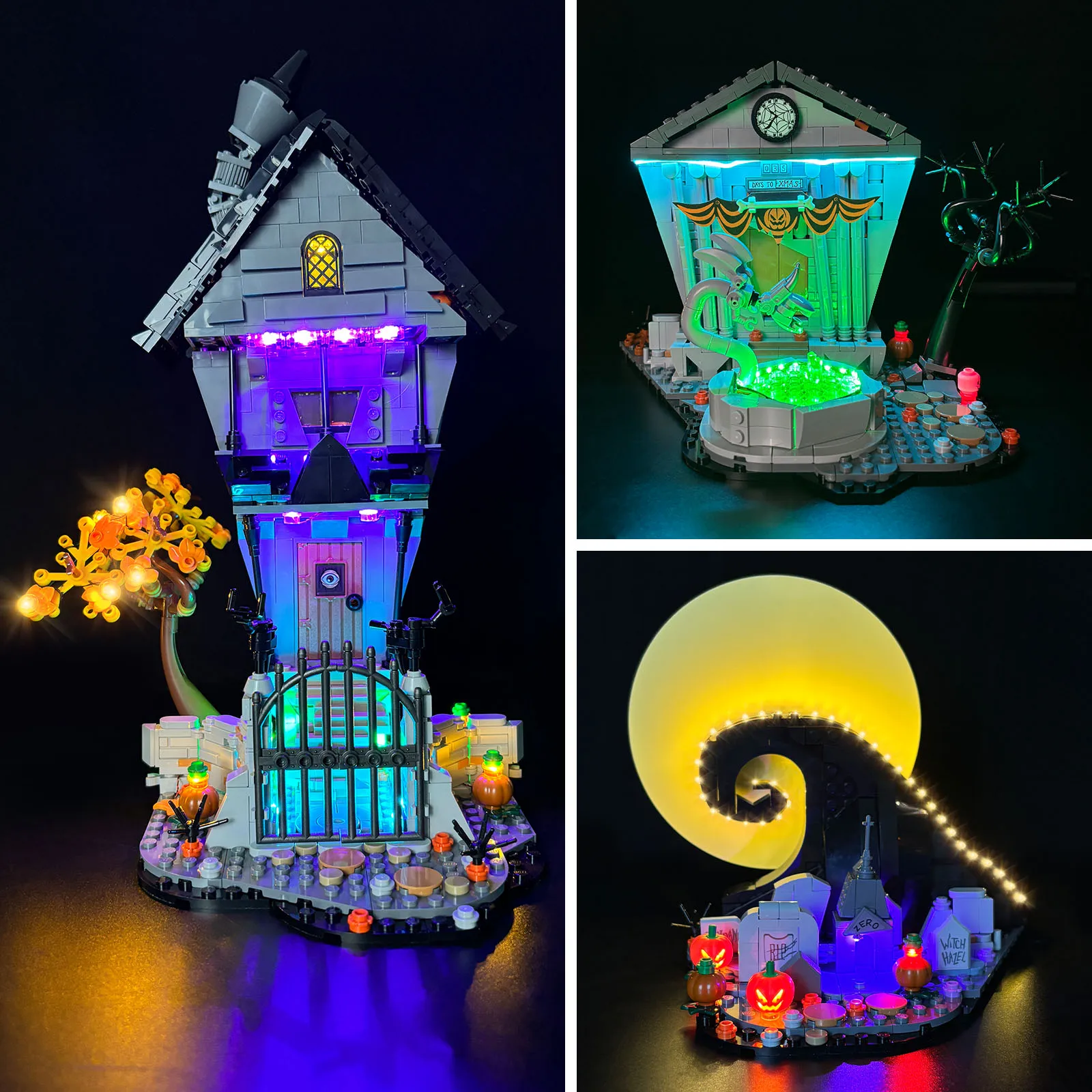 LYBMTWF LED-verlichtingsset compatibel met Lego 21351 Nightmare Before Christmas Building (exclusief de modelstenen)