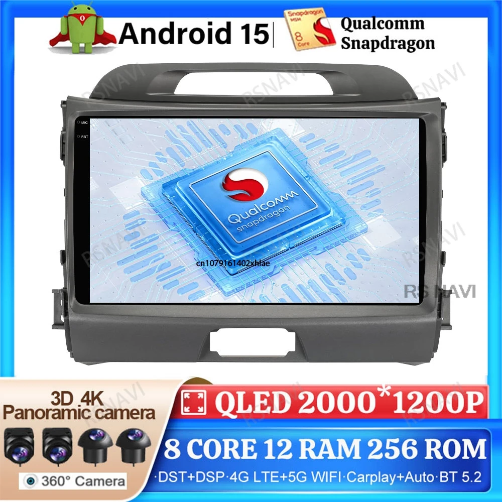 

Android 15 Car Radio For KIA Sportage 2010 2011 2012 2013 2014 2015 2016 Viedo Player DVD 5G WIFI BT Autoradio DSP Multimedia
