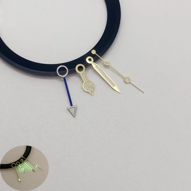 Watch Hand Accessories for GMT Hands Gold Strong Green Luminous for NH34 Hands Diver's Pin Accessories