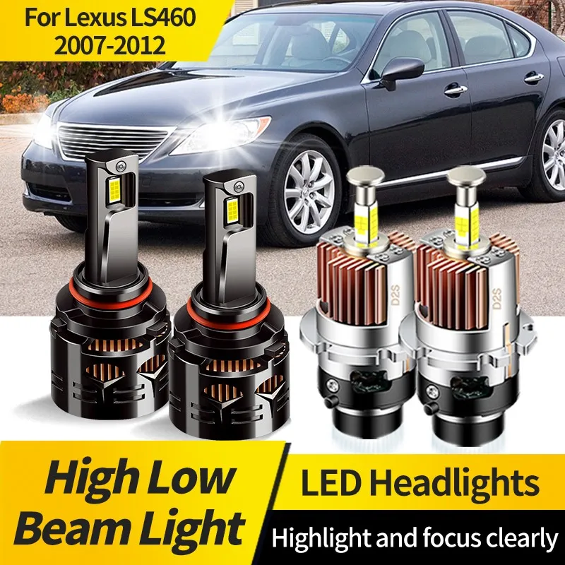 

2PCS For Lexus LS460 2007-2012 D2S 9005 LED Headlight Bulbs HB3 White LED Hi/Lo Beam Light HID Xenon/Halogen Replacement Lamp