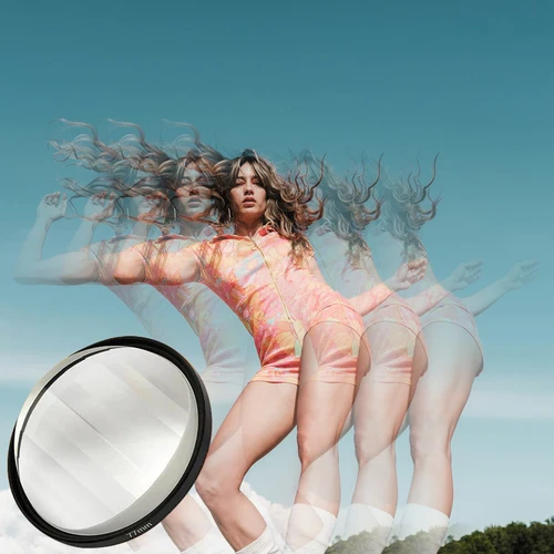 Imagen 1 del producto Filtro de fotografía de prisma lineal Walking Way para lentes de cámara efectos especiales filtro de vidrio creativo accesorios de película borrosa para el suelo