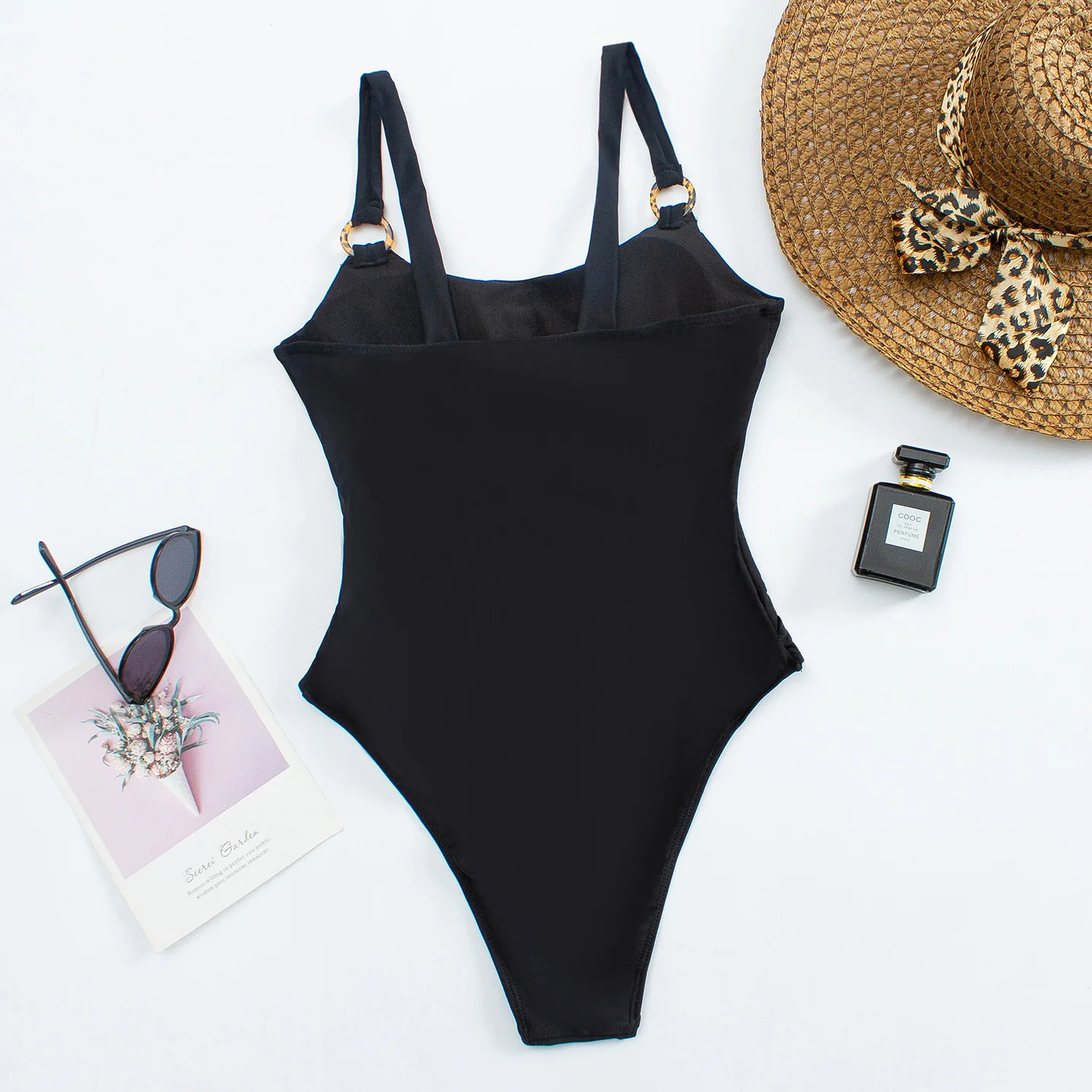 Sexy Cut Out One Piece Swimsuit Women Solid Slimming Swimsuit Lady Fashion Beachwear 2024 Summer Holiday Trendy Female Clothes