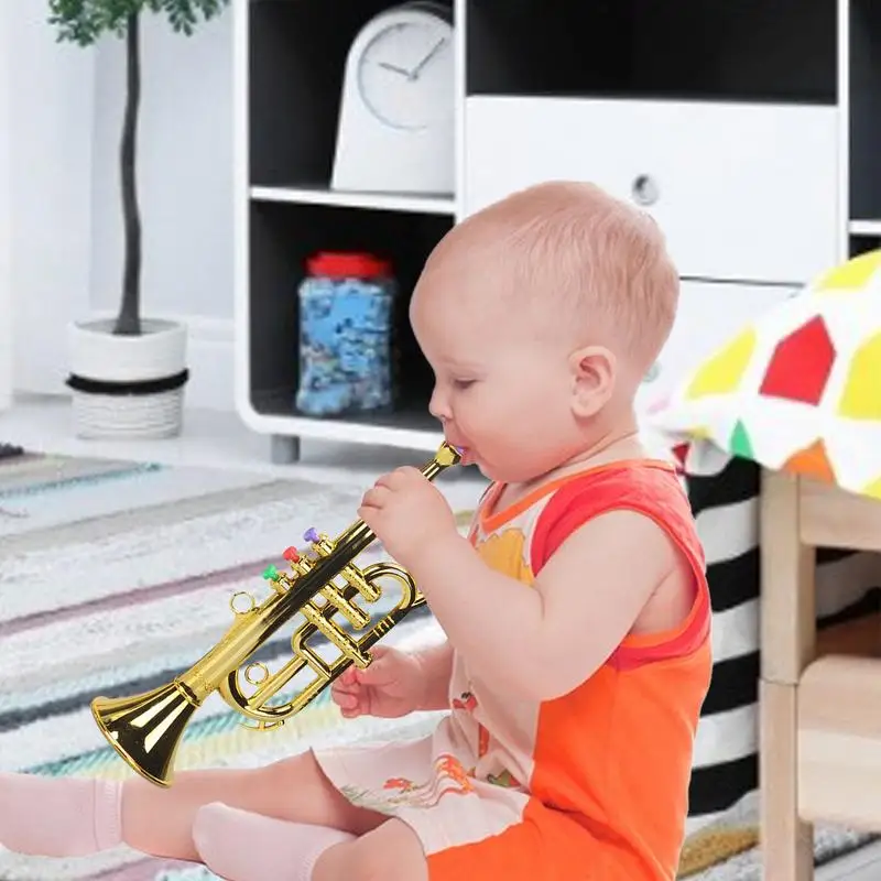 Simulated Trumpet Toy Musical Wind Instrument Simulated Horn Parent-Child Music Instruments Teaching Aids For Boys Girls Toddler