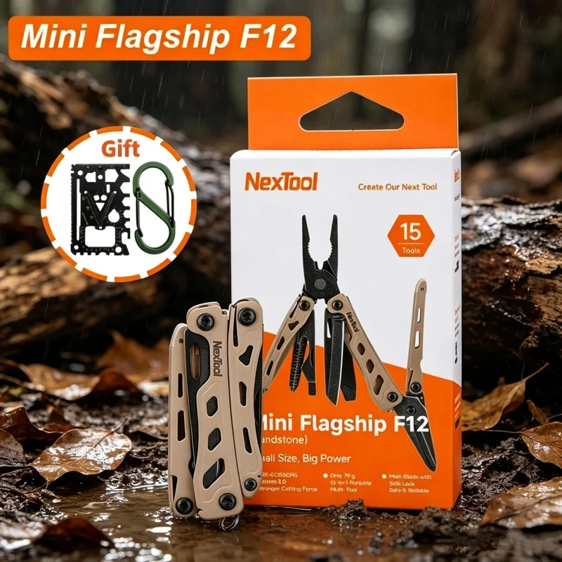 Nextool Mini Flagship F12 15-in-1 Folding Pocket Plier Portable EDC Tool for Outdoor Camping Household Hand Tool