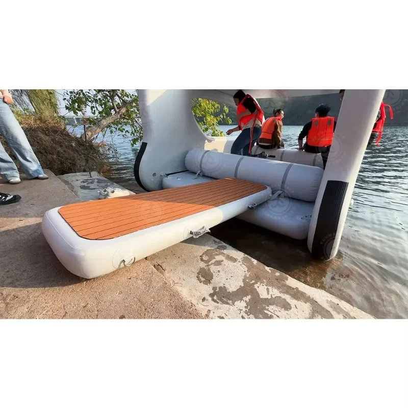 Suture Inflatable Marina Platform Water Island Raft Yacht Portable Inflatable Gangway Dock