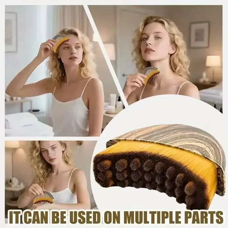 Tragbare Gesichtsbürste mit weichen Borsten, konturierte Lymphmassage, Multifunktions-Gesichtsformungswerkzeug, sanfte Peeling-Bürste