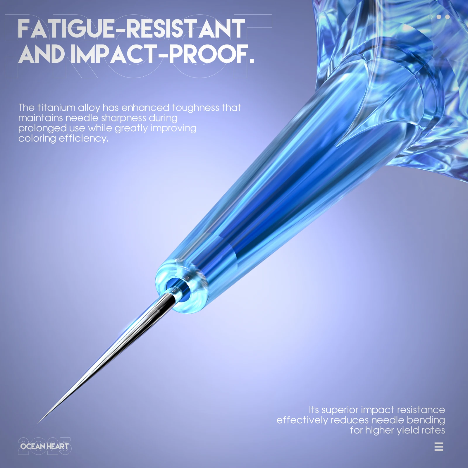 20 قطعة الصاري المحيط القلب Ti سلسلة الوشم الإبر خراطيش 1RL 0.25/0.30/0.35 مللي متر سلامة المتاح تجميل دائم الإبر #4