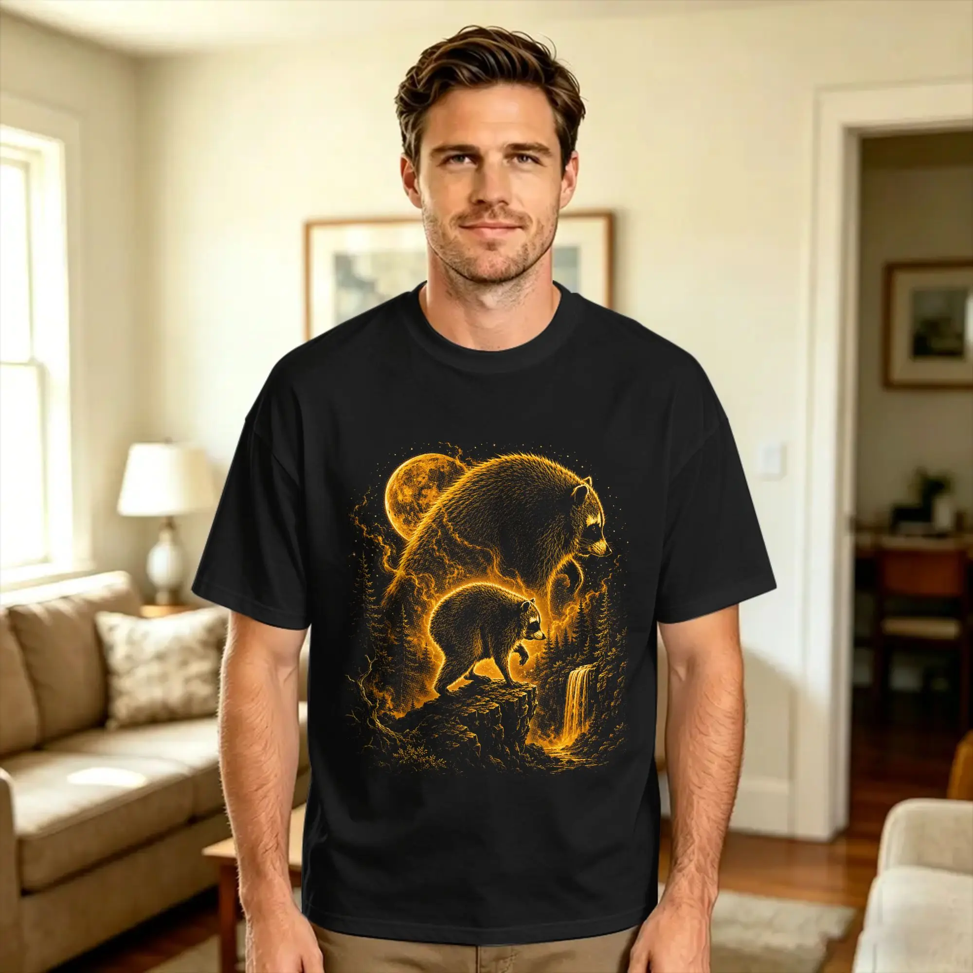 Streetwear T-Shirt Team Jimothy Raccoon Timothy Moon Cotton T-Shirts  Hippie Tshirt for Men Summer Casual Short Sleeve Top Tees