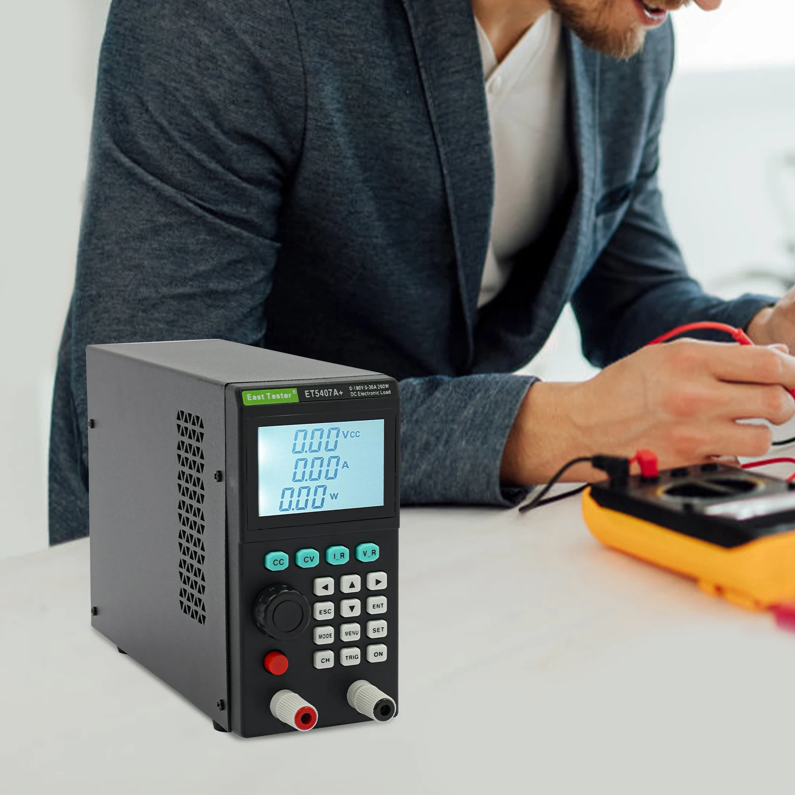 

200W Electronic Load Tester ET5407A+ | US Standard Plug, Tabletop, Dynamic/Battery Testing, 0-180V Input