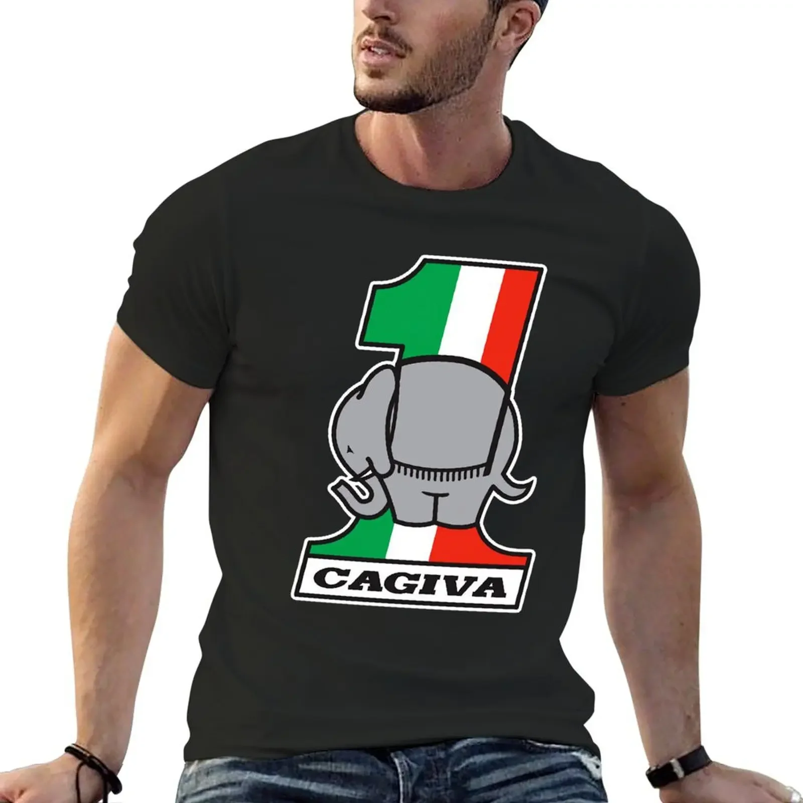 

TOP1 Cagiva Logo T-shirt quick-drying summer clothes boys whites mens cotton t shirts