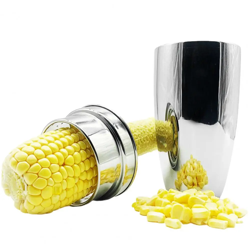 

Easy Press Twist Corn Cutter Corn Stripper Stainless Steel Corn Cutter Peeler Efficient Kitchen Tool for Easy Kernel Collection