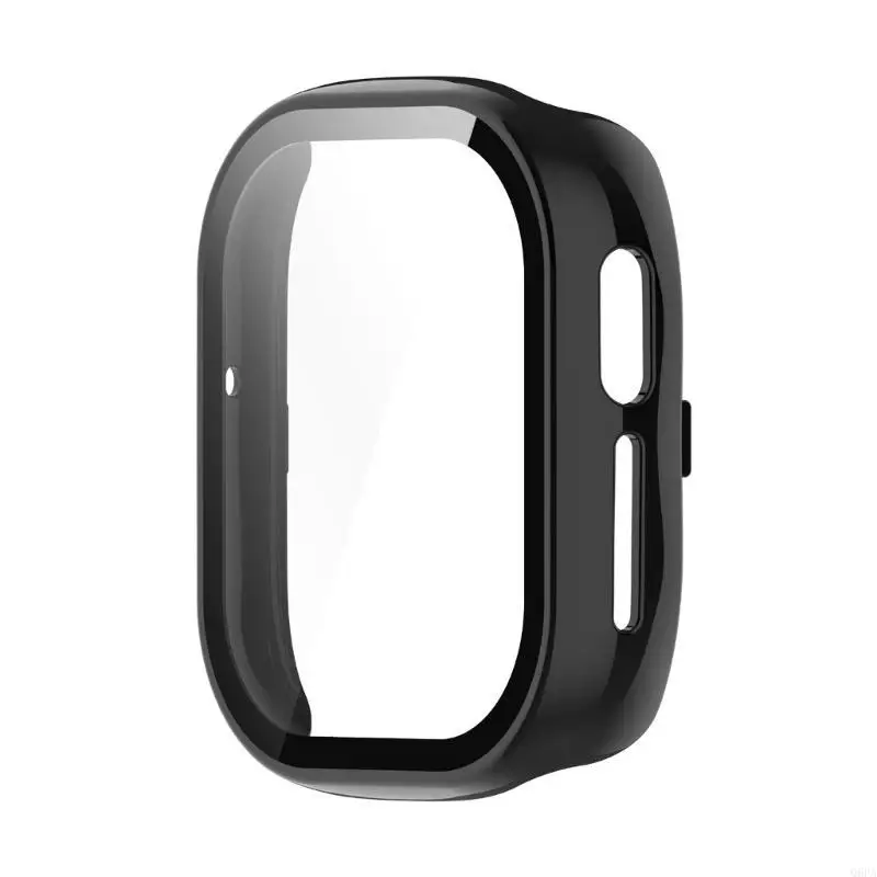 Q6PA Tempered Glass Film + Case Screen Protector Full Coverage Cover Hard Anti-scratch Frame Shell Watch Housing For Watch 4