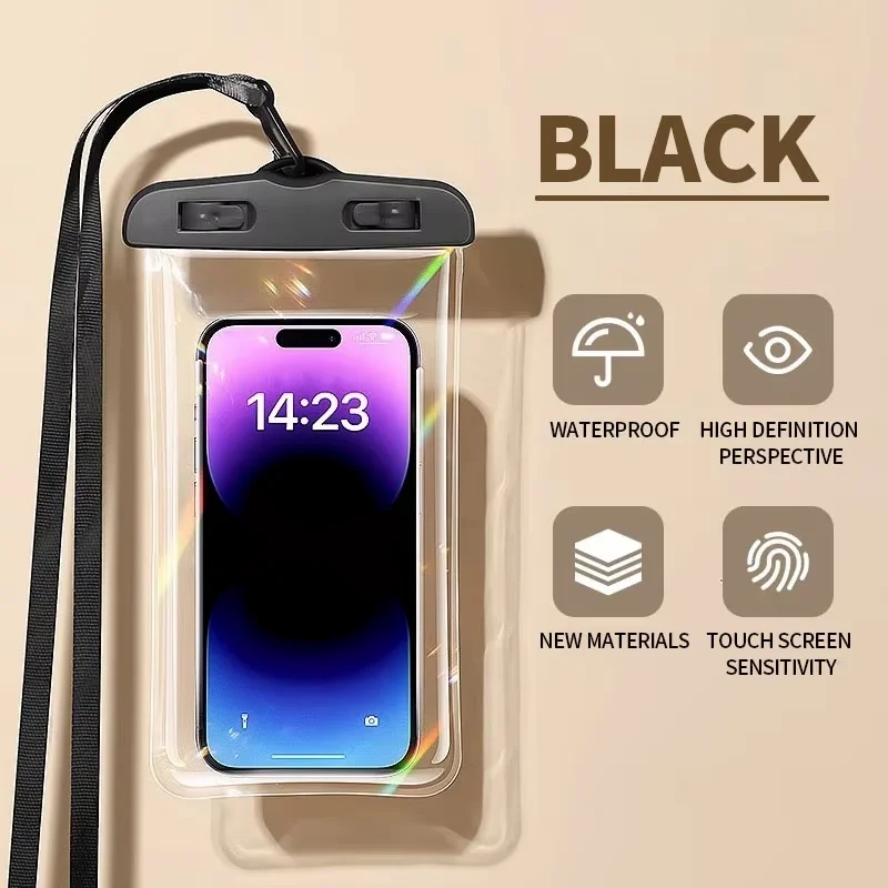 Étui de téléphone étanche avec lanière, sac de natation universel, sac de Protection sous-marin pour iPhone Samsung Xiaomi