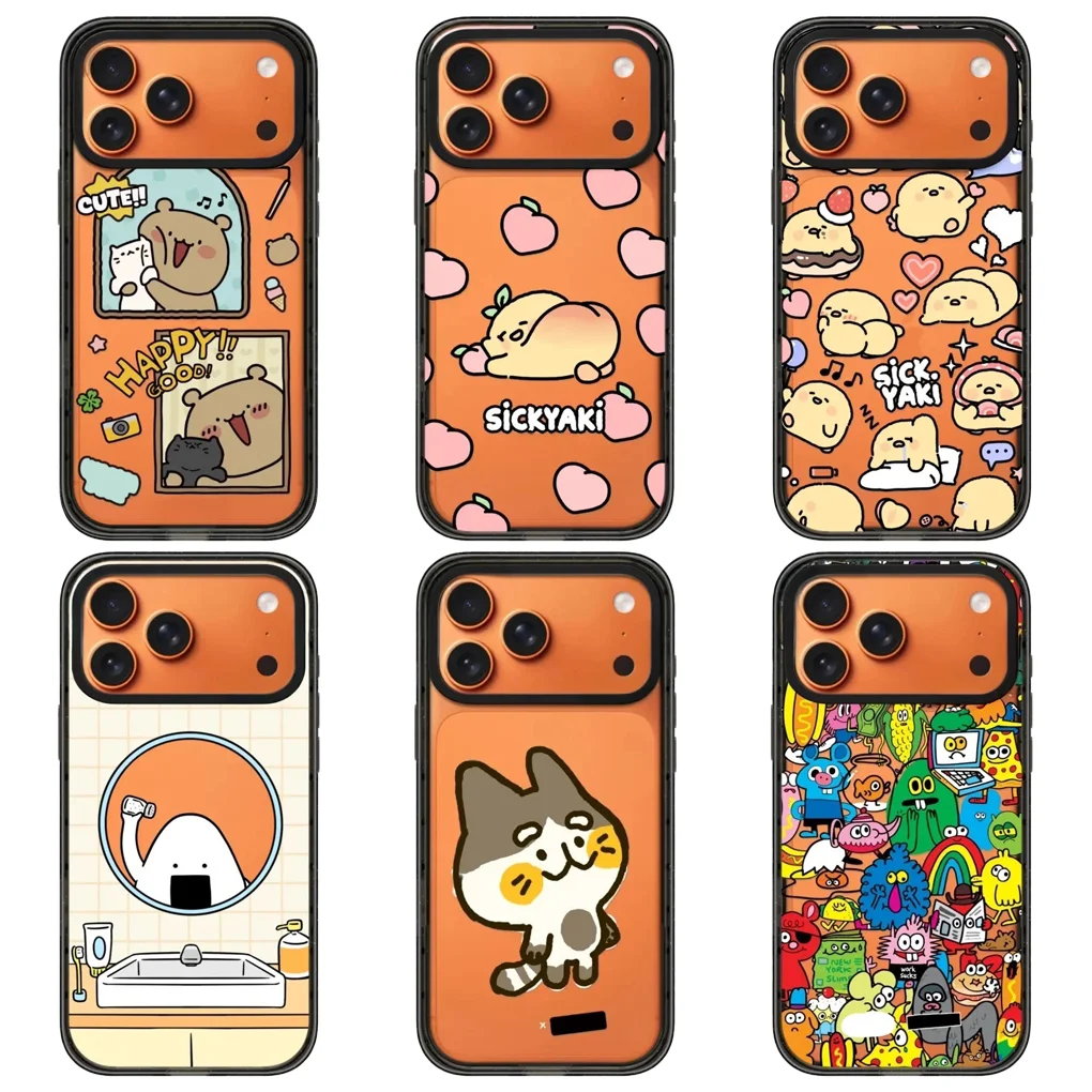 

Cartoon Sushi 2.0 Acrylic Black Border Phone Cover for IPhone 12 13 14 15 16 17 Pro Max Case for IPhone 17 Air