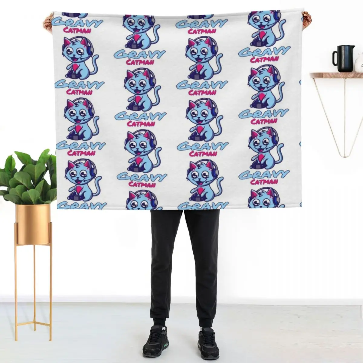 

Gravycatman gamer Throw Blanket Lightweight Cozy Blanket for Bed Sofa