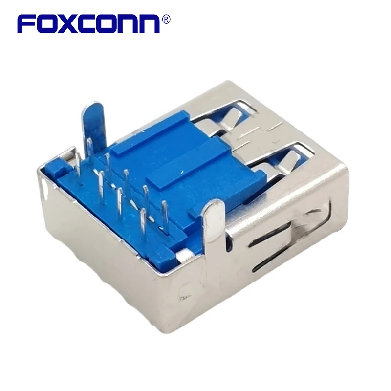 Foxconn UEA1112C-4ER4-4H Flat Blue Single Layer USB3.0 A-type Mother socket