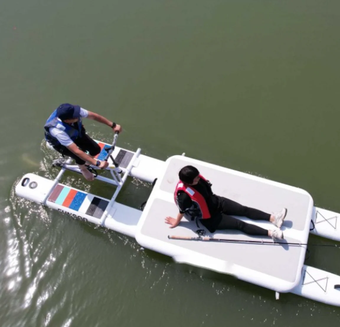 

Foldable Water Bikes For Home Or School Use Sea-Ready Inflatable Bicycle Pedal Drive With Chlorinator Cover Included On Sale