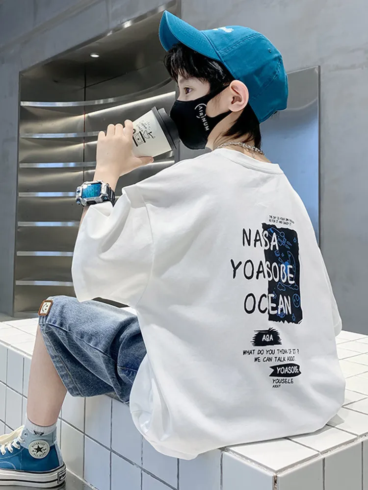 t-shirt-blanc-ample-a-manches-courtes-pour-garcons-haut-decontracte-d'ete-en-coton-a-demi-manches-pour-enfants-de-5-a-14-ans