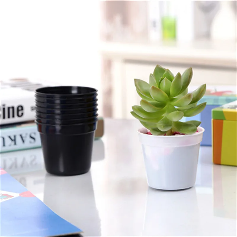 10/20 stücke Mini Blumentopf Kunststoff Sukkulente Topf Haushalt Büro Schreibtisch Garten Balkon Dekoration Pflanzung Versorgung TMZ – Detail 5