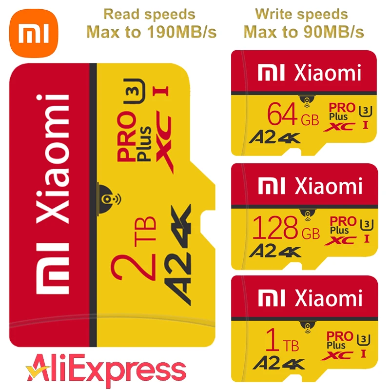 Xiaomi High Speed Micro Memory Card, Cartão Flash Original, TF, Cartão SD, 1TB, 2TB, Telefone, Câmera, Frete Grátis