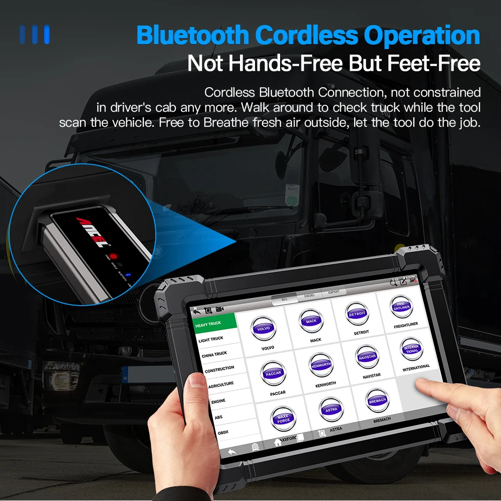 Diagnostic Tools Heavy Duty Truck Ancel X7 HD Automotive Scanner Full System Injector Coding Reset Auto Diagnostic Truck Scanner