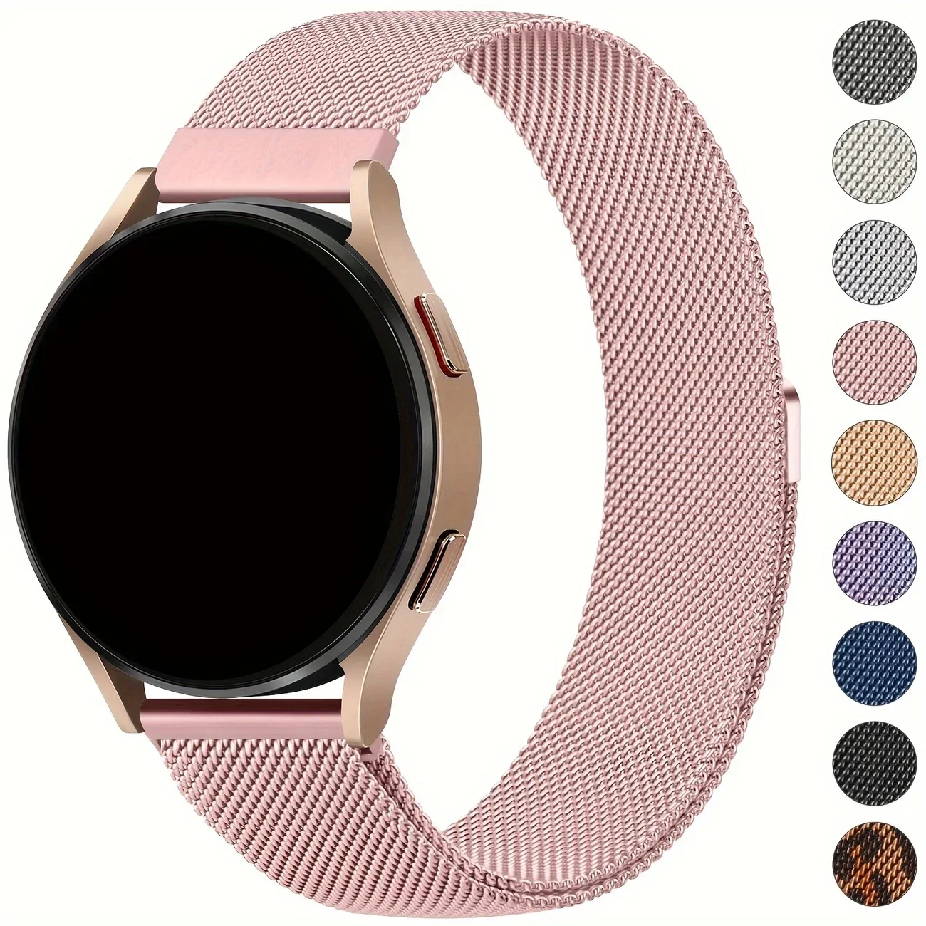 حلقة ميلانيزية لساعة سامسونج جالاكسي 7/FE/6/4/5/pro/4 كلاسيك/أكتيف 2 حزام 20 مللي متر 22 مللي متر سوار هواوي GT 5-4-3-2-2e-pro #2