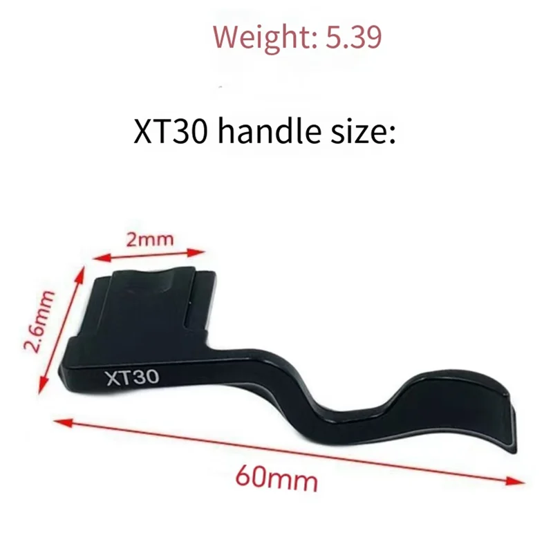 Poignée de pouce en métal pour appareil photo Fujifilm Fuji X-T30 XT30 X-T20 X-T10 XT20 XT10