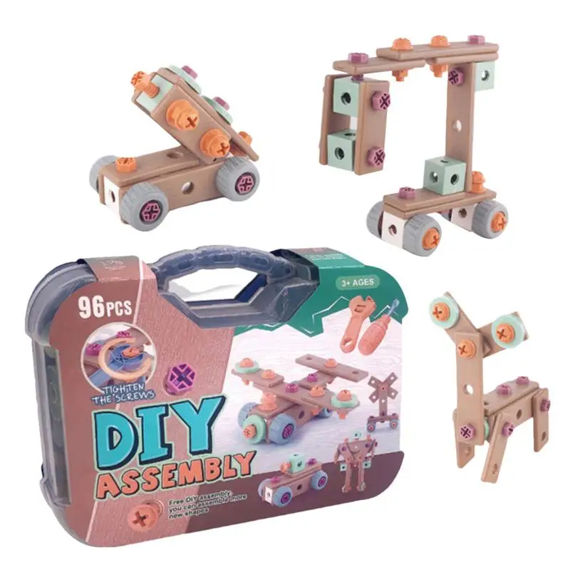 

Play Screw Toolbox Pretend Tool Box STEM Creative Play Toolbox Screwdriver Toy Assembly Educational Learning Toy For Toddler &