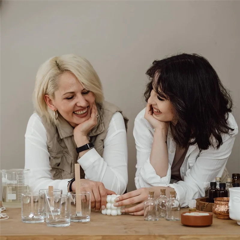 مجموعة صنع الشموع A15F-151PCS - فتائل شمعة خشبية مع قاعدة معدنية لصنع الشموع فتائل خشبية بدون دخاني للشموع #1