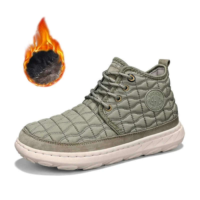 

Winter Men's Boots Plush Warm Men Snow Boots Plus Size Lightweight Boots Outdoor Comfortable Men Ankle Boots Winter Men Sneakers