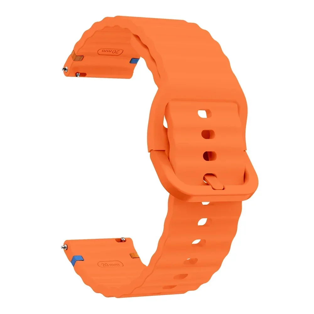 22 mm 20 mm Uhrenarmband für Huami Amazfit BALANCE Band GTR 4 2 2E GTR3 Pro/GTS 4/2 Mini GTS 3/Bip 3 Pro U S Silikon-Wellenarmband – Detail 10