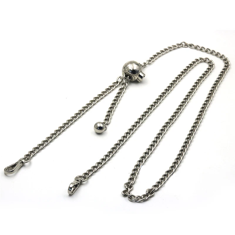 Adjustable Bag Chain - 7mm Replacement Metal Purse Chain 140cm  Shoulder Crossbody Bag Strap Handle with Length Adjustable Ball