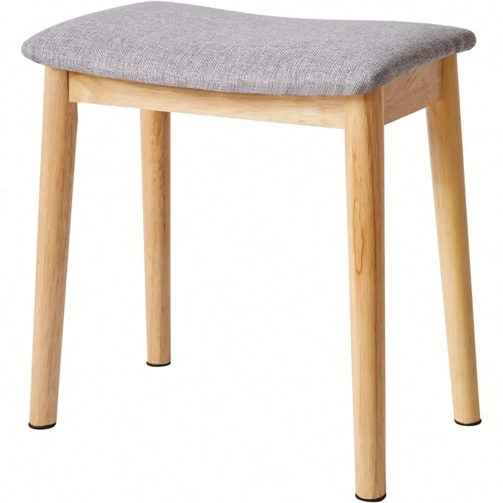 

makeup vanity chair bedroom furniture stool chairCushion Vanity Stool Chair, Foot Rest Stool With Solid Wood Legs, Modern Vanity
